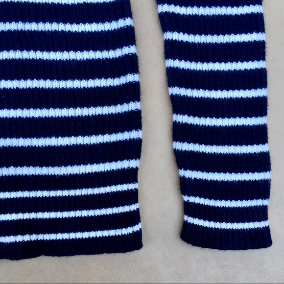 Polo by Ralph Lauren ❉ Navy & White Striped Ribbed Turtleneck Size P XXS Petite - Picture 4 of 8